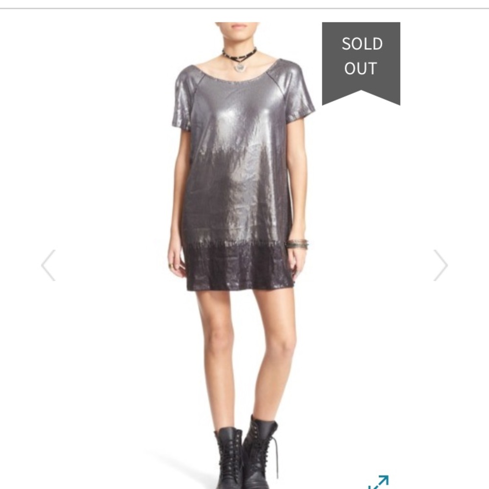 Free People | “Drenched in Sequins” Gunmetal Dress - Picture 3 of 11